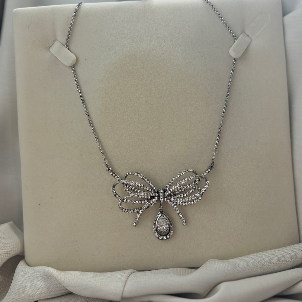 Brighton Ballroom Blitz Bow Crystal Pendant Necklace